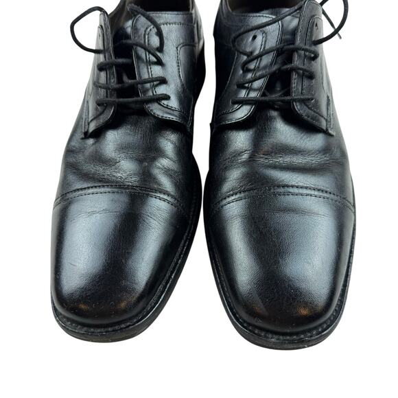 Johnston & Murphy Black Leather Cap Toe Oxford Mens 11M main image 6
